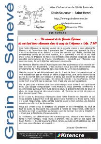 Octobre 2016 - Le numéro 50 - Philippe Laporte passe la main à Vincent Dupriez
